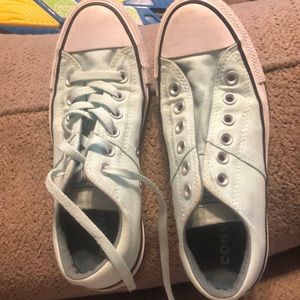 Light teal converse